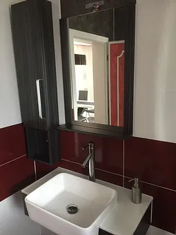 Waschbereich mit Fön