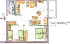 Grundriss der Ferienwohnung