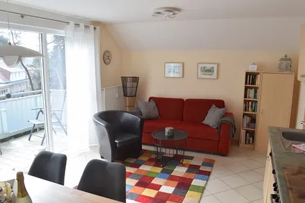 Wohnzimmer mit Schlafcouch