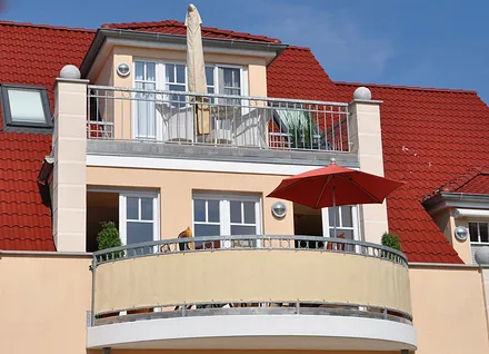 Blick auf den schönen Balkon