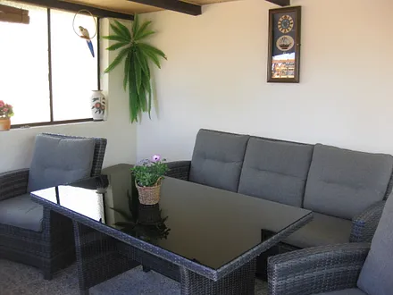 Überdachte Sitzeecke