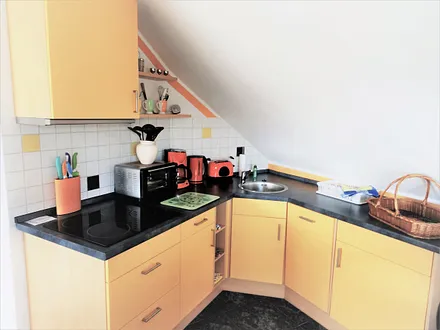 Küchenzeile mit E-Herd, Geschirrspüler , Kühlschrank , Mini-Backofen usw. 