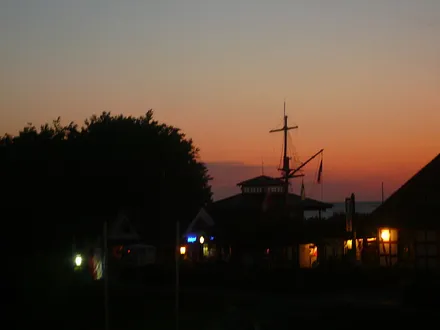 Blick vom Balkon/Sonnenuntergang