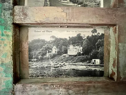 Detailansicht Bildercollage im Schlafzimmer