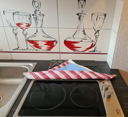 Frühstücksküche Kochfeld Fewo Seemöwe Ahlbeck