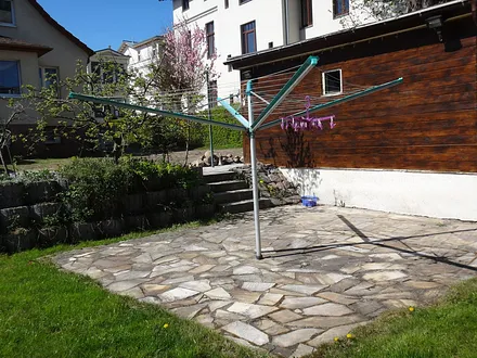 Wäscheplatz zum trocknen der Strandhandtücher