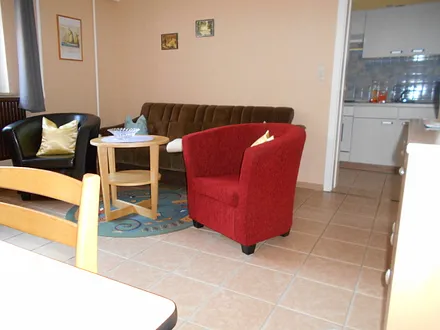 vom Wohnraum zu Küche