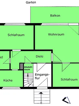 Grundriss der Ferienwohnung