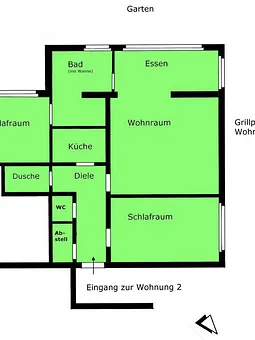 Grundriss der Ferienwohnung