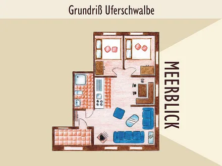 Grundriss Ferienwohnung Uferschwalbe