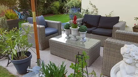 Terrasse an Südseite am Haus