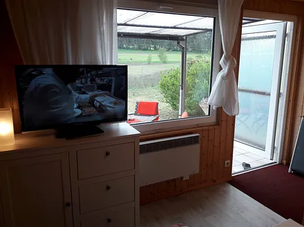 Blick auf die überdachte Terrasse