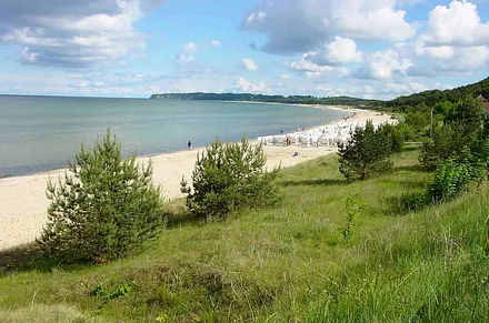  Der weitläufige Strand von Baabe