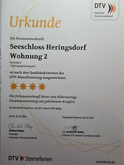 Sterneurkunde des Deutschen Tourismusverbandes