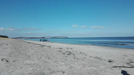 Blick vom Strand zum "Nordperd" 