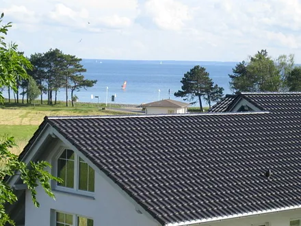 Blick vom Haus auf die Ostsee (Greifswalder Bodden)