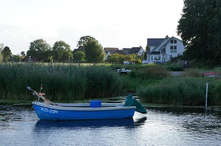 Blick vom Fischerhafen zu Ihrer Unterkunft