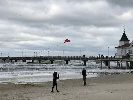 Drachensteigen am Ahlbecker Strand