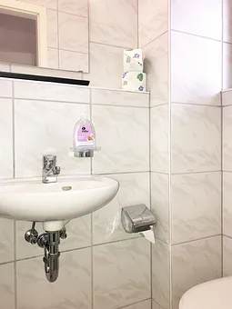 zusätzliche Gäste-Toilette im EG (mit Fenster)