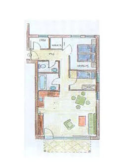 Grundriss der Ferienwohnung 1