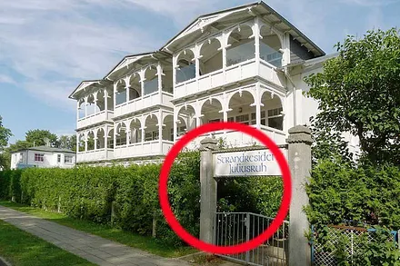 Lage der Ferienwohnung 01 im Haus I der Strandresidenz Juliusruh
