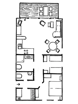 Grundriss der Ferienwohnung 15