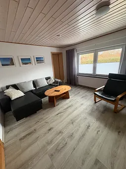 Das Wohnzimmer der Wohnung 1 besitzt eine Ausziehcouch für max 2 weitere Schlafgelegenheiten