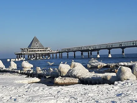 Seebrücke im Winter