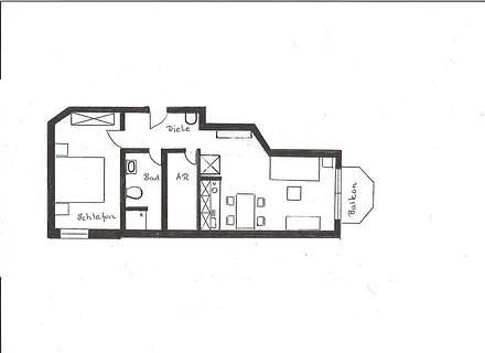 Grundriss der Wohnung