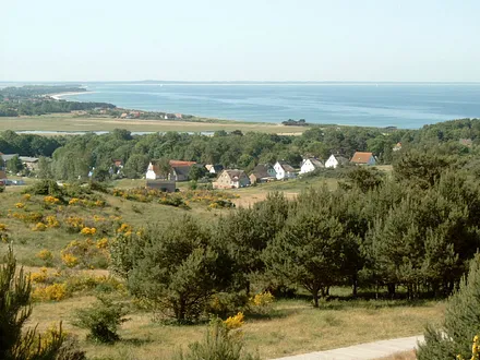 Blick über die Insel und die Ostsee