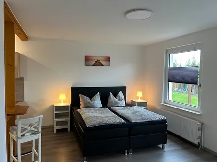 Schlafbereich, Bettwäsche wird von uns kostenlos zur Verfühgung gestellt