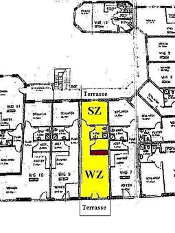 Grundriss Wohnanlage und Lage unserer Wohnung Nr.8