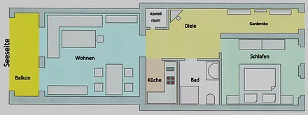 Grundrißskizze Fewo "Strandgeflüster".