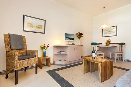 Hier im Bild der Blick auf den Eßplatz im Wohnzimmer.