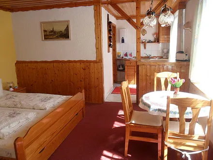 kombinierter Wohn und Schlafraum 