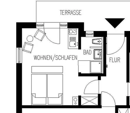 Villa Amelie - Binz auf Rügen - Ferienwohnung 1 Grundriss