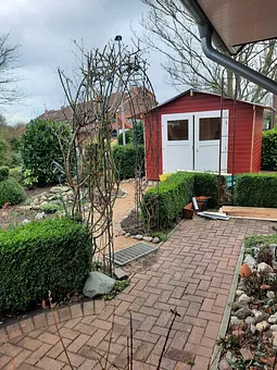 Gartenhaus für Fahrräder und Hänger