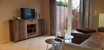 Sitzecke mit ausziehbarer Couch