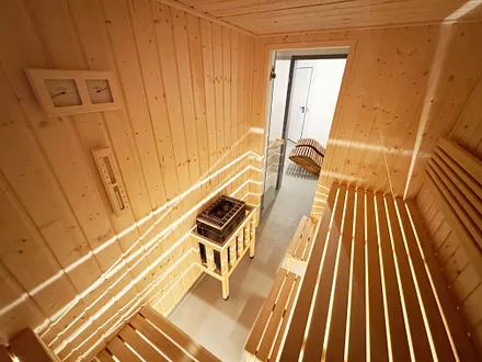 Saunabereich von innen