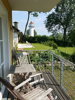 Blick vom Balkon zum Lotsenturm
