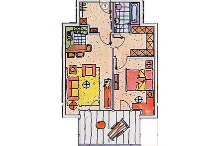 Grundriss der Wohnung