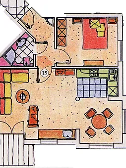 Grundriss der Wohnung