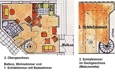Grundriss der Ferienwohnung 20