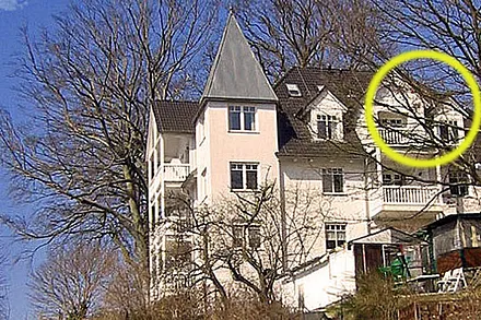 Lage der Ferienwohnung 20 in der Parkresidenz Concordia