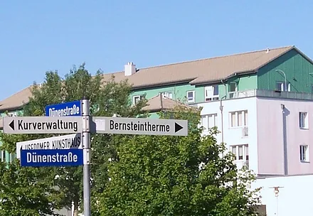Zentrale Lage des Hauses an der Dünenstraße