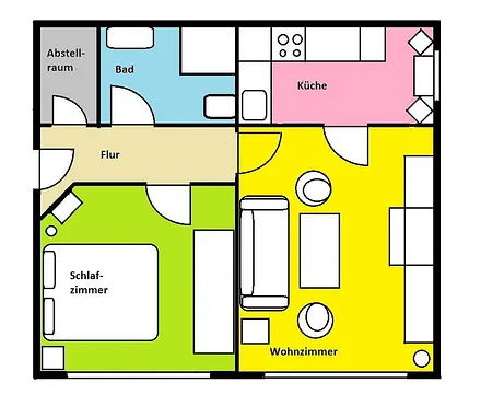 Grundriss der Wohnung