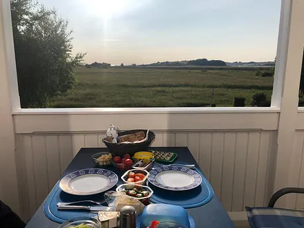 Balkon in der Abendsonne