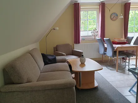 Der  Ess- und Wohnbereich