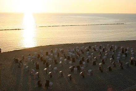 Sellin an der Seebrücke bei Sonnenuntergang