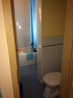 Blick in das Badezimmer